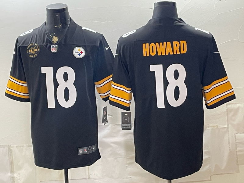 2026 Men Pittsburgh Steelers #18 Howard Black Limited Nike NFL Jersey 0829001->pittsburgh steelers->NFL Jersey